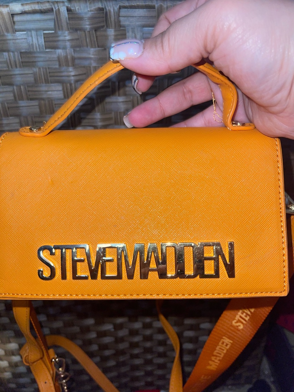 Steve Madden Orange Mini Top-Handle Crossbody